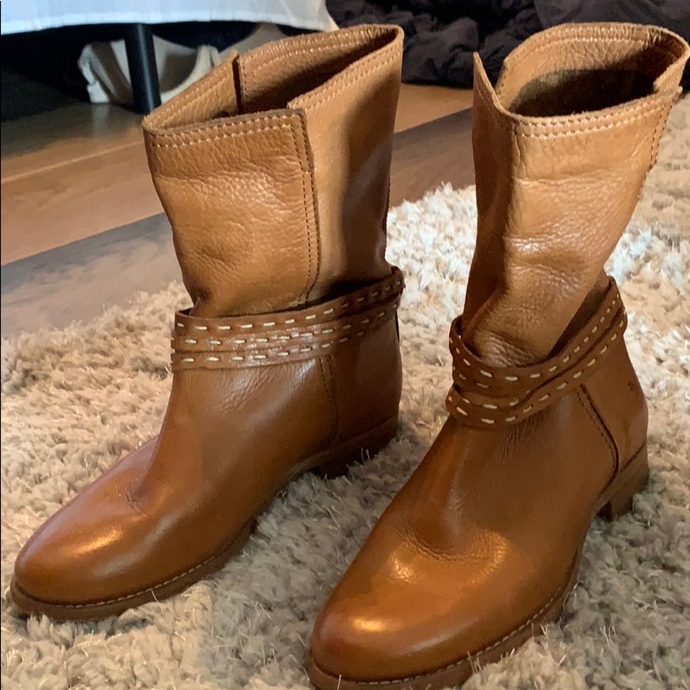 Frye Tan Ankle Boots Sz 6